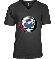 Colorado Avalanche Grateful Dead Steal Your Face Hockey NHL Mens V-Neck T-Shirt Mens V-Neck T-Shirt - VeigarTee