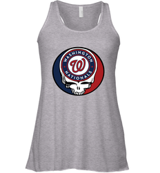 Washington Nationals Grateful Dead Steal Your Face Baseball Womens Racerback Tank Top