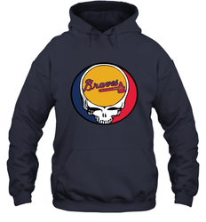 Atlanta Braves Grateful Dead Steal Your Face Baseball Adult Hoodie Sweatshirt