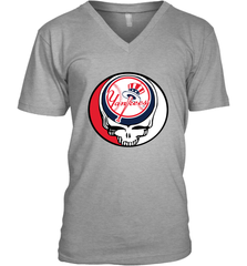 New York Yankees Grateful Dead Steal Your Face Baseball Mens V-Neck T-Shirt Mens V-Neck T-Shirt - VeigarTee