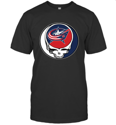 Columbus Blue Grateful Dead Steal Your Face Hockey NHL Mens T-Shirt