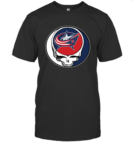 Columbus Blue Grateful Dead Steal Your Face Hockey NHL Mens T-Shirt Mens T-Shirt / Black / S Mens T-Shirt - VeigarTee