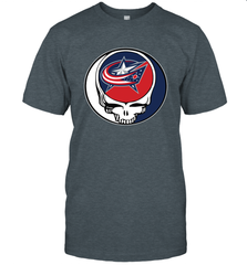 Columbus Blue Grateful Dead Steal Your Face Hockey NHL Mens T-Shirt Mens T-Shirt - VeigarTee