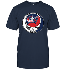 Columbus Blue Grateful Dead Steal Your Face Hockey NHL Mens T-Shirt Mens T-Shirt - VeigarTee