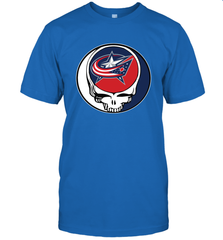 Columbus Blue Grateful Dead Steal Your Face Hockey NHL Mens T-Shirt Mens T-Shirt - VeigarTee