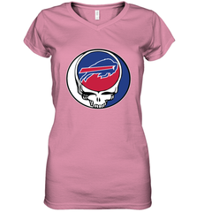 Buffalo Bills Grateful Dead Steal Your Face NFL Football Womens V-Neck T-Shirt Womens V-Neck T-Shirt - VeigarTee