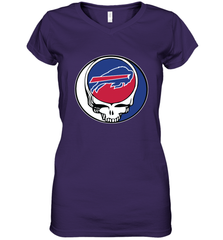 Buffalo Bills Grateful Dead Steal Your Face NFL Football Womens V-Neck T-Shirt Womens V-Neck T-Shirt - VeigarTee
