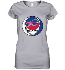 Buffalo Bills Grateful Dead Steal Your Face NFL Football Womens V-Neck T-Shirt Womens V-Neck T-Shirt - VeigarTee