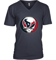 Houston Texans Grateful Dead Steal Your Face NFL Football Mens V-Neck T-Shirt Mens V-Neck T-Shirt - VeigarTee