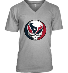 Houston Texans Grateful Dead Steal Your Face NFL Football Mens V-Neck T-Shirt Mens V-Neck T-Shirt - VeigarTee