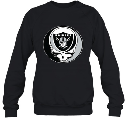 Oakland Raiders Grateful Dead Steal Your Face NFL Football Adult Sweatshirt Adult Sweatshirt / Black / S Adult Sweatshirt - VeigarTee