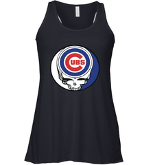 Chicago Cubs Grateful Dead Steal Your Face Baseball Womens Racerback Tank Top Womens Racerback Tank Top - VeigarTee