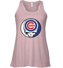 Chicago Cubs Grateful Dead Steal Your Face Baseball Womens Racerback Tank Top Womens Racerback Tank Top - VeigarTee
