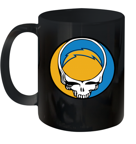 Los Angeles Chargers Grateful Dead Steal Your Face NFL Football Ceramic Mug 11oz Ceramic Mug 11oz / Black / 11oz Ceramic Mug 11oz - VeigarTee