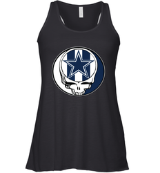 Dallas Cowboys Grateful Dead Steal Your Face NFL Football Womens Racerback Tank Top