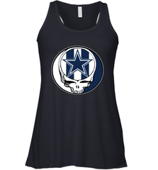 Dallas Cowboys Grateful Dead Steal Your Face NFL Football Womens Racerback Tank Top Womens Racerback Tank Top - VeigarTee