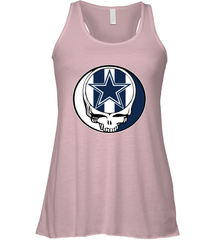 Dallas Cowboys Grateful Dead Steal Your Face NFL Football Womens Racerback Tank Top Womens Racerback Tank Top - VeigarTee