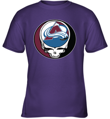 Colorado Avalanche Grateful Dead Steal Your Face Hockey NHL Youth T-Shirt Youth T-Shirt - VeigarTee