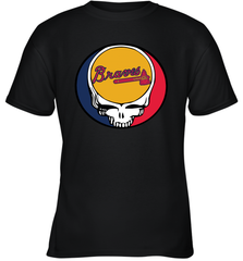 Atlanta Braves Grateful Dead Steal Your Face Baseball Youth T-Shirt Youth T-Shirt - VeigarTee