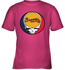 Atlanta Braves Grateful Dead Steal Your Face Baseball Youth T-Shirt Youth T-Shirt - VeigarTee