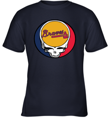 Atlanta Braves Grateful Dead Steal Your Face Baseball Youth T-Shirt Youth T-Shirt - VeigarTee