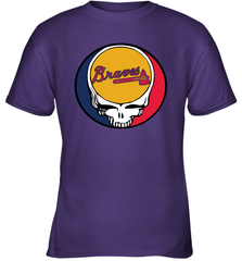 Atlanta Braves Grateful Dead Steal Your Face Baseball Youth T-Shirt Youth T-Shirt - VeigarTee