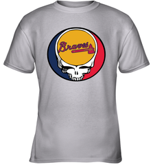 Atlanta Braves Grateful Dead Steal Your Face Baseball Youth T-Shirt Youth T-Shirt - VeigarTee