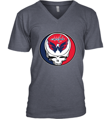 Washington Capitals Grateful Dead Steal Your Face Hockey NHL Mens V-Neck T-Shirt Mens V-Neck T-Shirt - VeigarTee