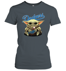 Baby Yoda Hugs Loves The Los Angeles Dodgers Baseball Womens T-Shirt Womens T-Shirt - VeigarTee