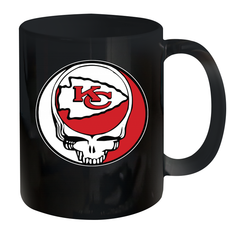 Kansas City Chiefs Grateful Dead Steal Your Face NFL Football Ceramic Mug 11oz Ceramic Mug 11oz - VeigarTee