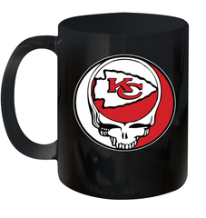 Kansas City Chiefs Grateful Dead Steal Your Face NFL Football Ceramic Mug 11oz Ceramic Mug 11oz - VeigarTee