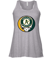 Oakland Athletics Grateful Dead Steal Your Face Baseball Womens Racerback Tank Top Womens Racerback Tank Top - VeigarTee