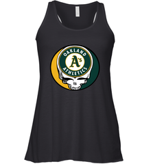 Oakland Athletics Grateful Dead Steal Your Face Baseball Womens Racerback Tank Top Womens Racerback Tank Top - VeigarTee