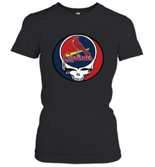 St Louis Cardinals Grateful Dead Steal Your Face Baseball Womens T-Shirt Womens T-Shirt - VeigarTee