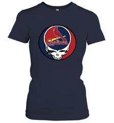 St Louis Cardinals Grateful Dead Steal Your Face Baseball Womens T-Shirt Womens T-Shirt - VeigarTee