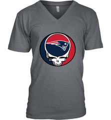 New England Patriots Grateful Dead Steal Your Face NFL Football Mens V-Neck T-Shirt Mens V-Neck T-Shirt - VeigarTee