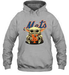 Baby Yoda Hugs Loves The New York Mets Baseball Adult Hoodie Sweatshirt Adult Hoodie Sweatshirt - VeigarTee