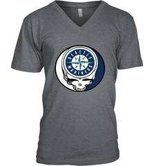 Seattle Mariners Grateful Dead Steal Your Face Baseball Mens V-Neck T-Shirt Mens V-Neck T-Shirt - VeigarTee
