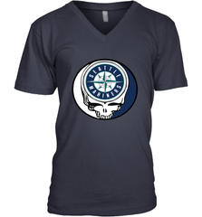 Seattle Mariners Grateful Dead Steal Your Face Baseball Mens V-Neck T-Shirt Mens V-Neck T-Shirt - VeigarTee