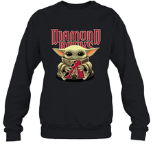 Baby Yoda Hugs Loves The Arizona Diamondbacks Baseball Adult Sweatshirt Adult Sweatshirt - VeigarTee