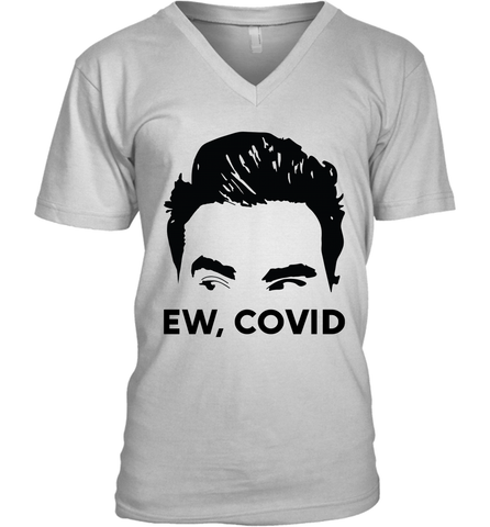 Official David Rose Ew C-ovid Mens V-Neck T-Shirt Mens V-Neck T-Shirt / White / S Mens V-Neck T-Shirt - VeigarTee