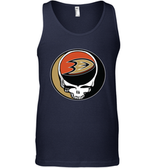Anaheim Ducks Grateful Dead Steal Your Face Hockey NHL Mens Tank Top Mens Tank Top - VeigarTee