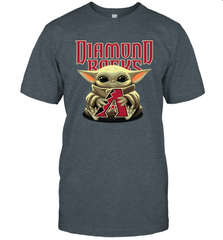 Baby Yoda Hugs Loves The Arizona Diamondbacks Baseball Mens T-Shirt Mens T-Shirt - VeigarTee