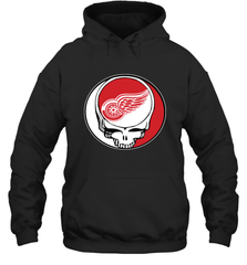 Detroit Red Wings Grateful Dead Steal Your Face Hockey NHL Adult Hoodie Sweatshirt Adult Hoodie Sweatshirt - VeigarTee