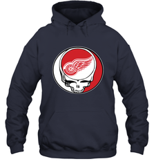 Detroit Red Wings Grateful Dead Steal Your Face Hockey NHL Adult Hoodie Sweatshirt Adult Hoodie Sweatshirt - VeigarTee