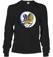 Milwaukee Brewers Grateful Dead Steal Your Face Baseball Adult Long Sleeve T-Shirt Adult Long Sleeve T-Shirt - VeigarTee