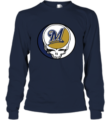 Milwaukee Brewers Grateful Dead Steal Your Face Baseball Adult Long Sleeve T-Shirt Adult Long Sleeve T-Shirt - VeigarTee
