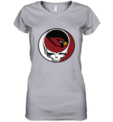 Arizona Cardinals Grateful Dead Steal Your Face NFL Football Womens V-Neck T-Shirt Womens V-Neck T-Shirt - VeigarTee