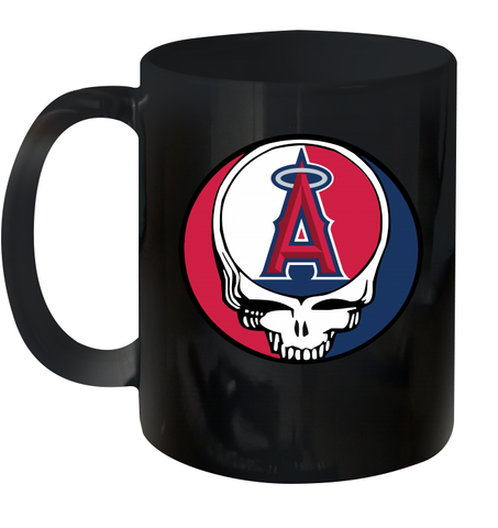 Los Angeles Angels Grateful Dead Steal Your Face Baseball Ceramic Mug 11oz Ceramic Mug 11oz / Black / 11oz Ceramic Mug 11oz - VeigarTee