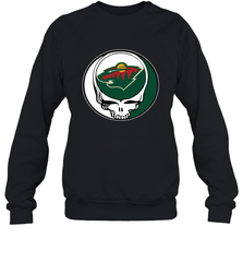Minnesota Wild Grateful Dead Steal Your Face Hockey NHL Adult Sweatshirt Adult Sweatshirt - VeigarTee